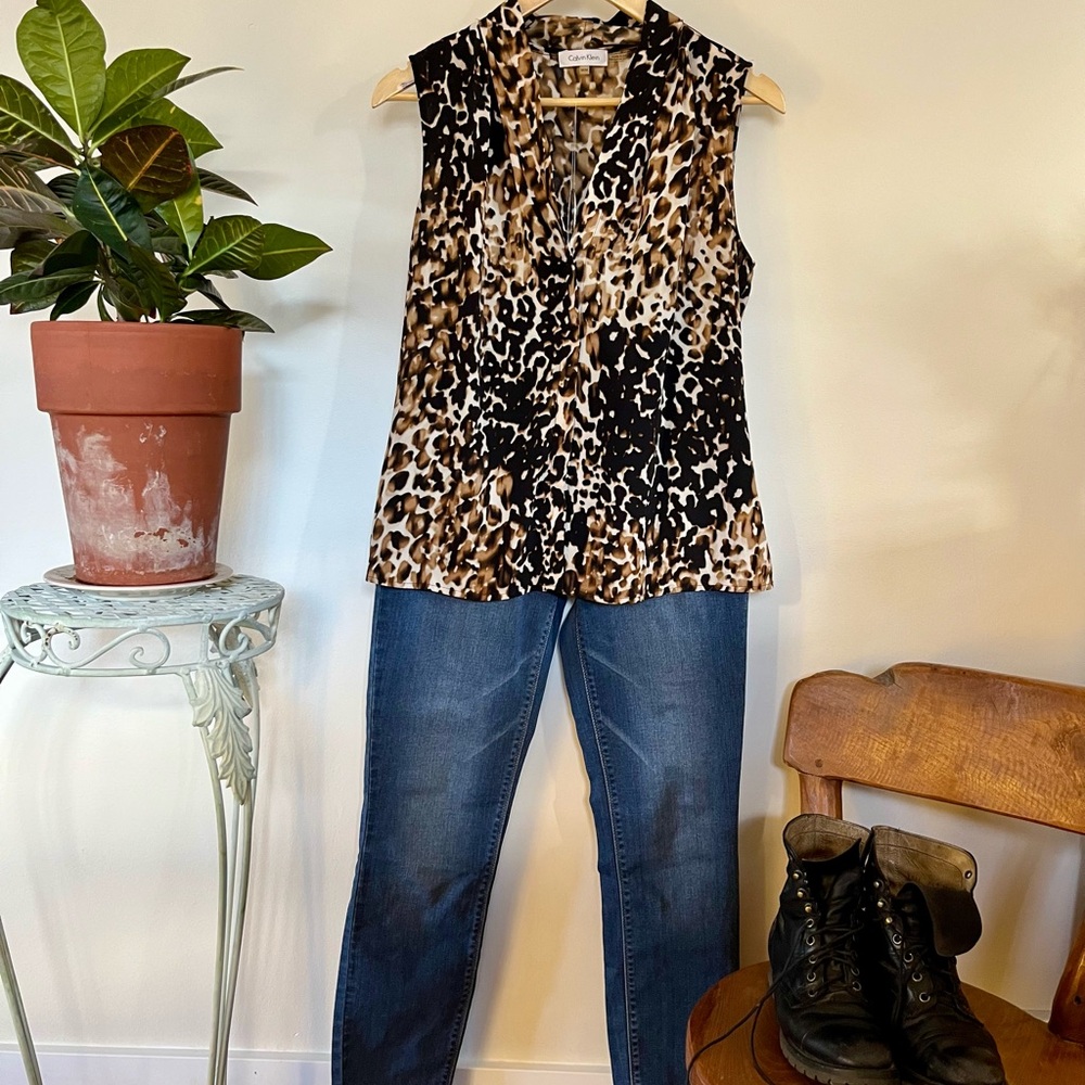 Calvin Klein Animal Print Blouse